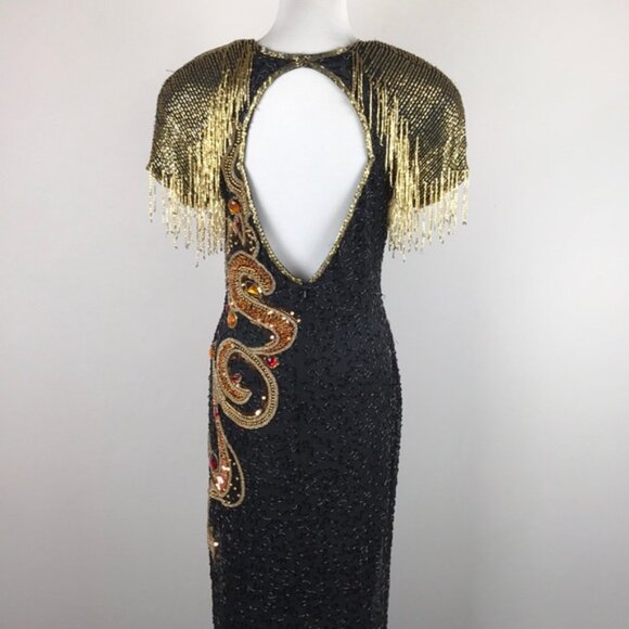 LIME NITE • Vintage Silk Dress - Picture 4 of 7